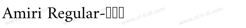 Amiri Regular字体转换